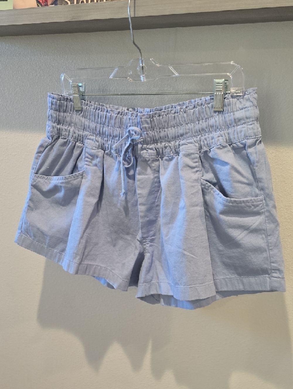 Aerie Light Blue Smocked Waist Shorts, NWT, Large - Picture 7 of 10